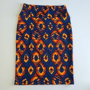 Lularoe Cassie Skirt Multi-Color Print Women's Size Small